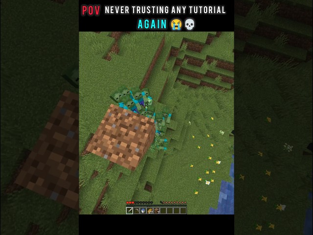 Bro Never Trusting any Tutorial Again 😭💀💀😭🥀 #minecraft #minecraftmemes #funny #sahirxlius