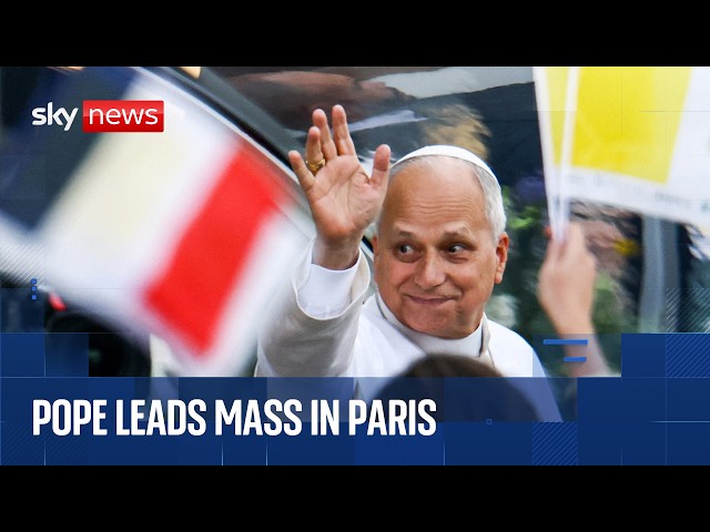 Pope Leo leads Mass in Paris