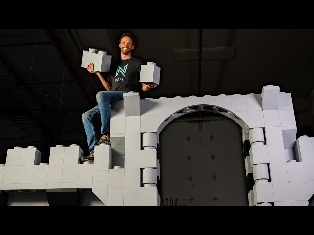 What if Lego-Style Bricks Were the Size of Real Bricks?