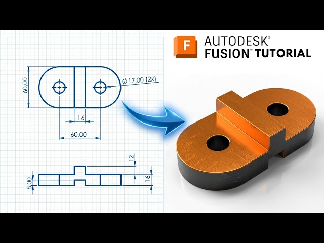 Fusion 360 From Zero | Beginner Step-by-Step Modeling FUll ROund FIllet Tutorial #08