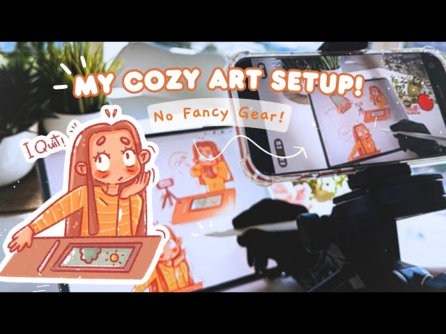 How I Film Cozy Art Tutorials (No-Budget Setup) 🌱✨