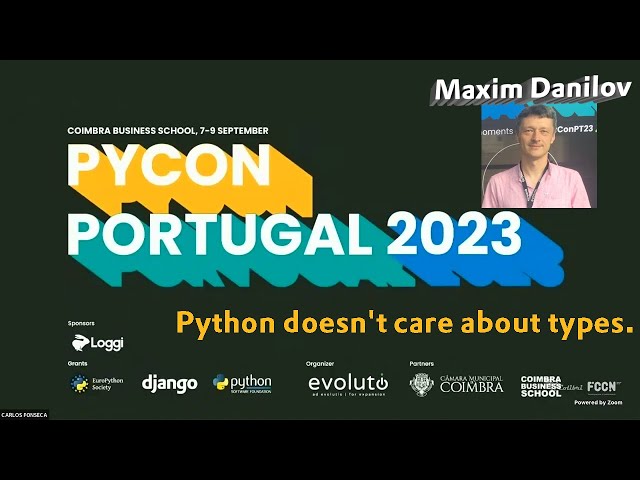 Lightning Talk on Pycon Portugal 2023. Python doesnt' care about types.