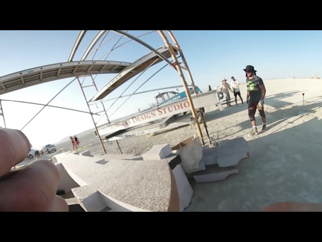 Richard Rhodes Burning man Stone Sculpture