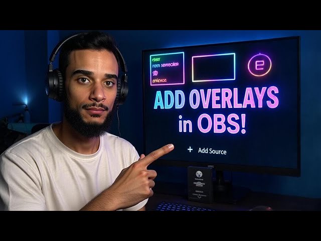 How to add overlays in obs using stream elements 