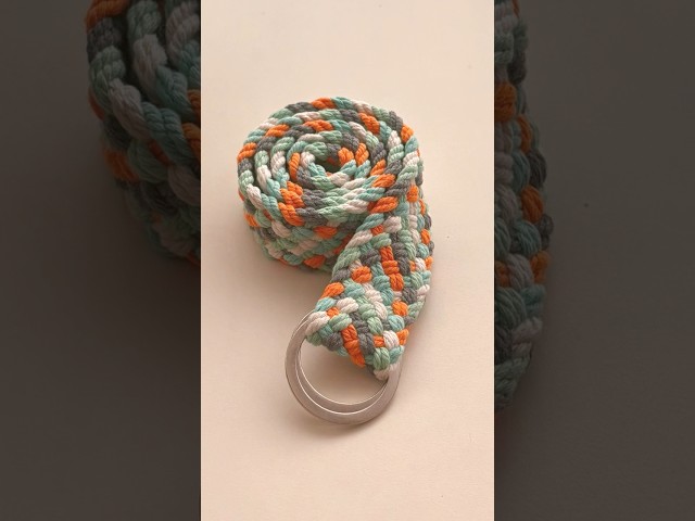 Time lapse DIY Macrame Belt | Easy Boho Macrame accessory #macramebelt #macrametutorial