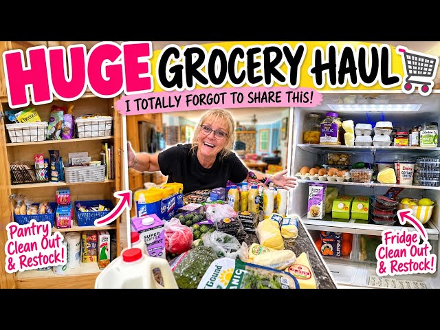 HUGE Family Grocery Haul 🛒 Restocking Our Fridge & Snack Pantry!
