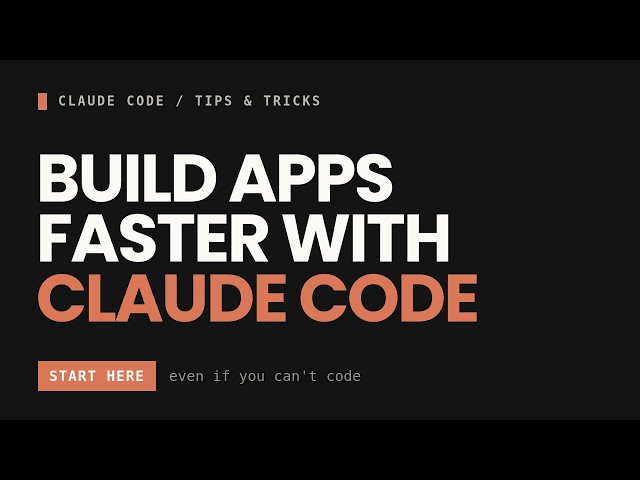 Build apps using Claude Code | Tips & Tricks
