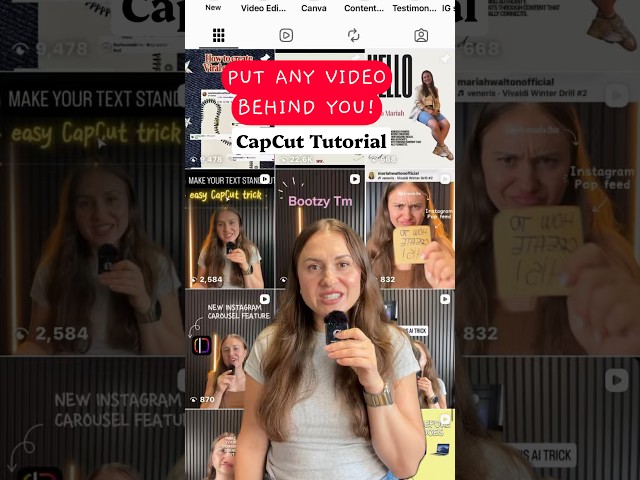 How to Put ANY Video Behind You in CapCut | Easy Tutorial