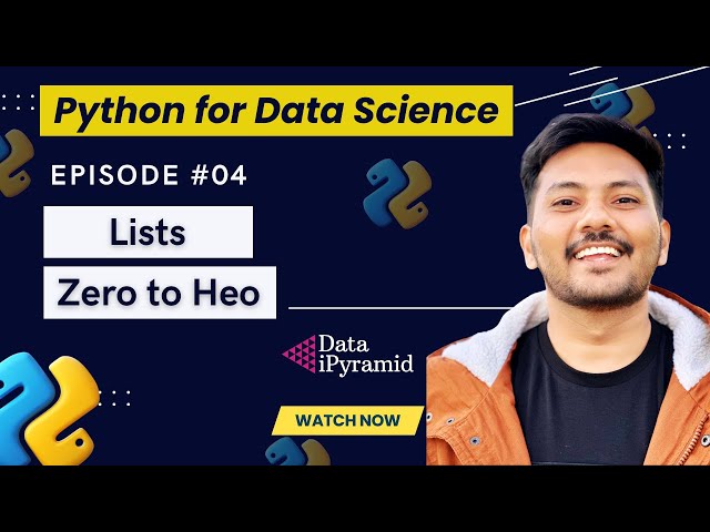 #06 || Lists in Python || Methods and Manipulation || Python For Data Science