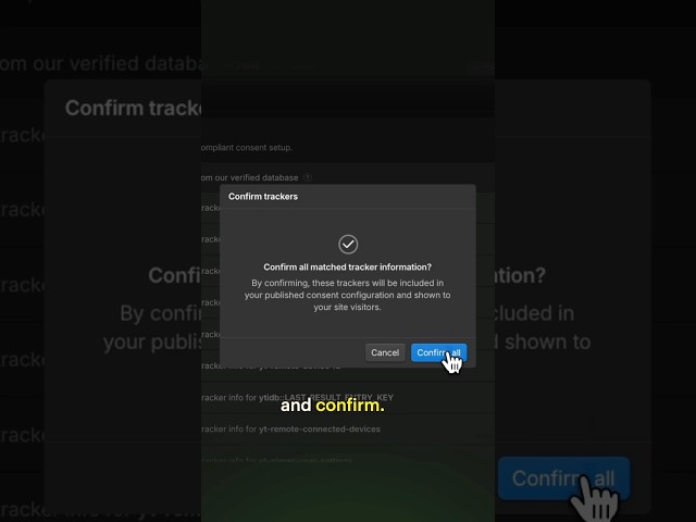 Scan, detect, and categorize trackers automatically in Consent Pro #shorts