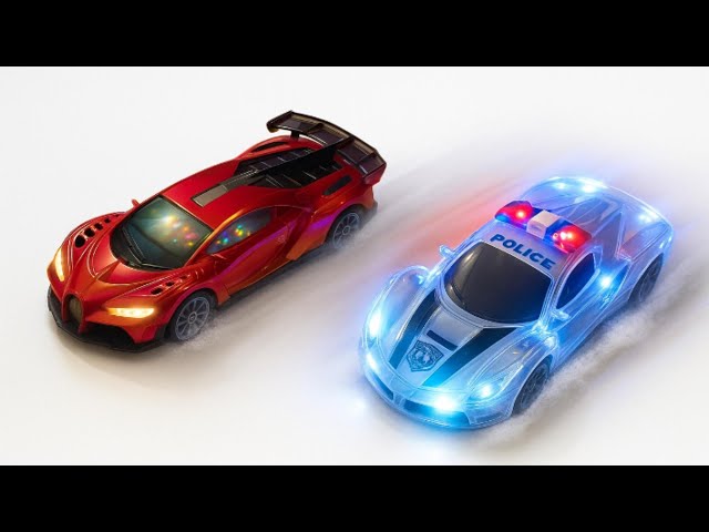 [ASMR Unboxing] INSANE RC Police 3D Lights & Transformers Car – Crocodile, Super Racing Series