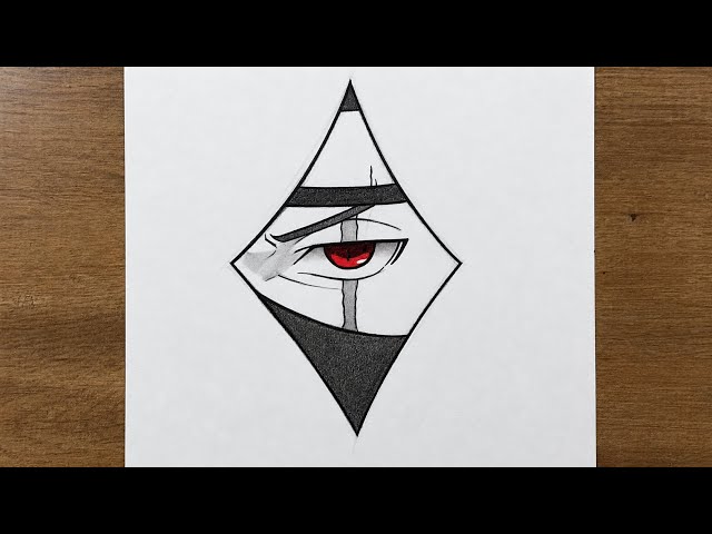 How to Draw a Sharingan Eye 🔥 | Easy Anime Eye Drawing Tutorial