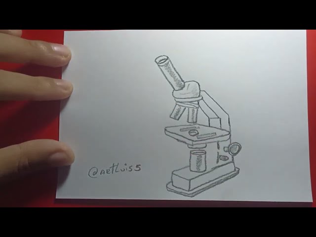 Como desenhar um microscópio