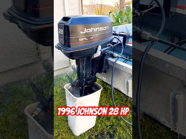 Testing this 1996 Johnson 28 HP 2 Stroke Outboard Motor