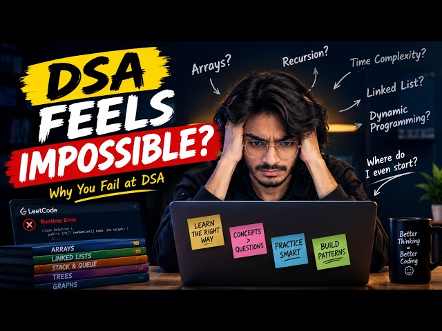 Why You Keep Failing at DSA (And How to Fix It) | DSA Mastery | BiteSize Mastery