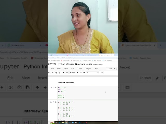 Python Interview Challenge #6 #coding #pythonmarathi #interview #viral