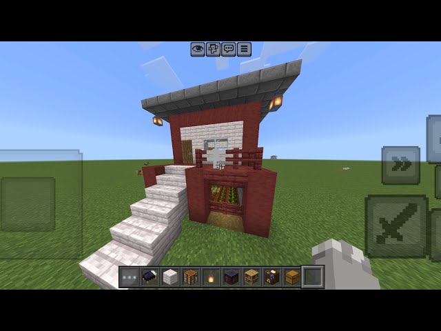 I made a starter house in Minecraft with farm [gameplay tutorial]