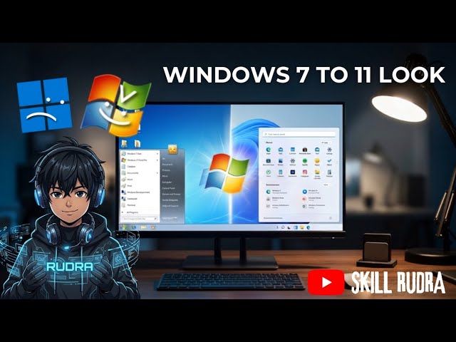How to customise your windows 7 into windows 11 look pro tips.💻 Without any software...