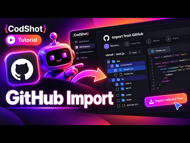 Import Code from GitHub into CodShot | Tutorial