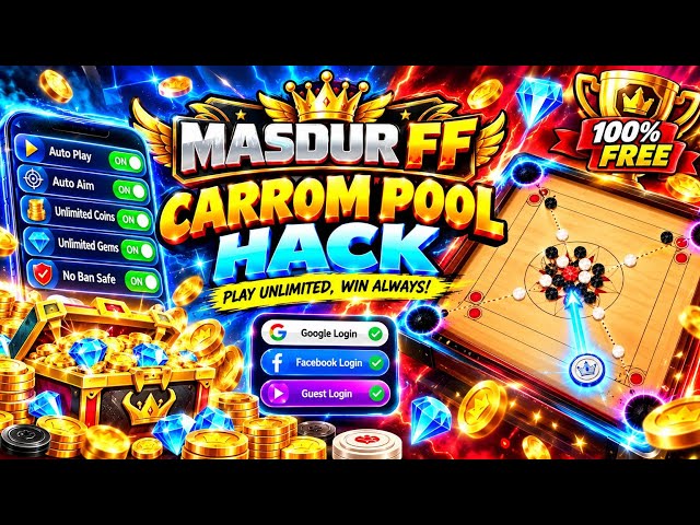 Carrom Pool Free Hack Auto Play and Auto Aim Ai New Mod Menu