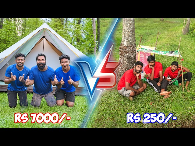 Low To High Budget Survival Camping Challenge | Camping പണക്കാരും പാവങ്ങളും | M4 Tech |