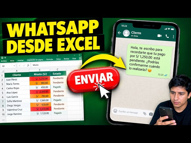 Enviar WhatsApp desde Excel con un botón (macro con IA)