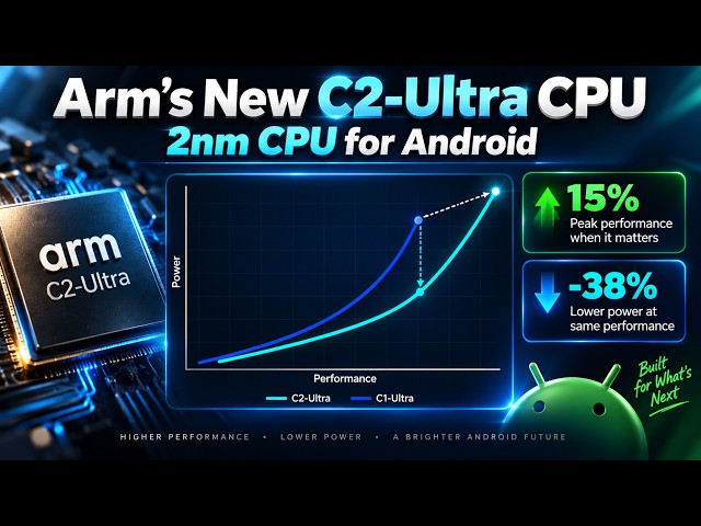Arm Launches Next Gen CPU for Android - C2-Ultra, 2nm, 15% Faster
