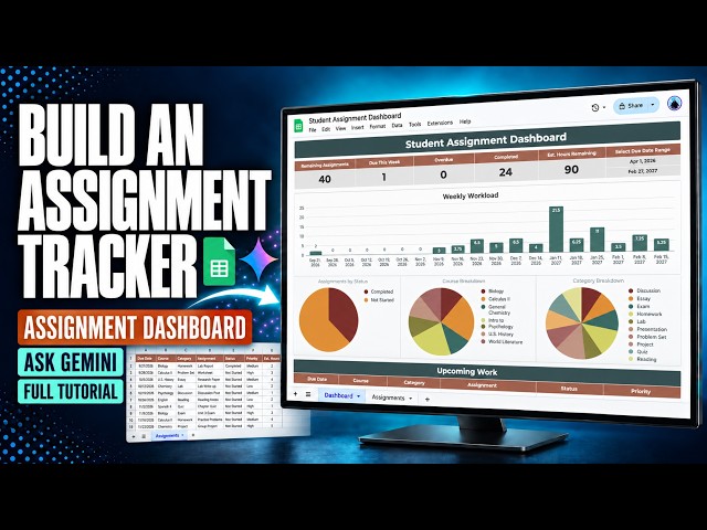 Build an Assignment Log + Dashboard in Google Sheets with Ask Gemini (Step-by-Step Tutorial)