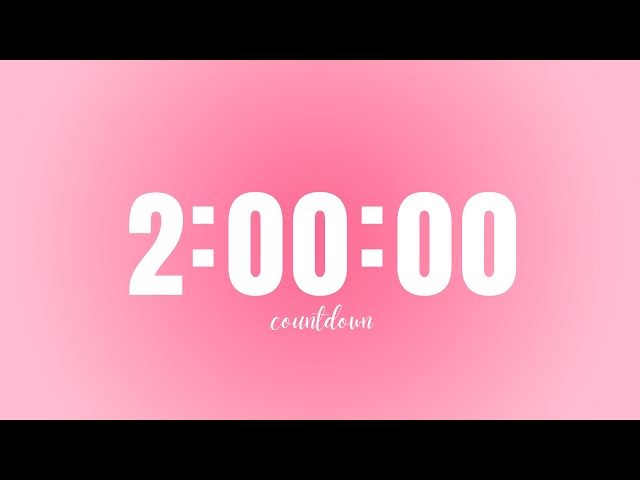 2 Hour Pastel Pink Study Timer | Soft Aesthetic | Calm Pink Aura Focus Session