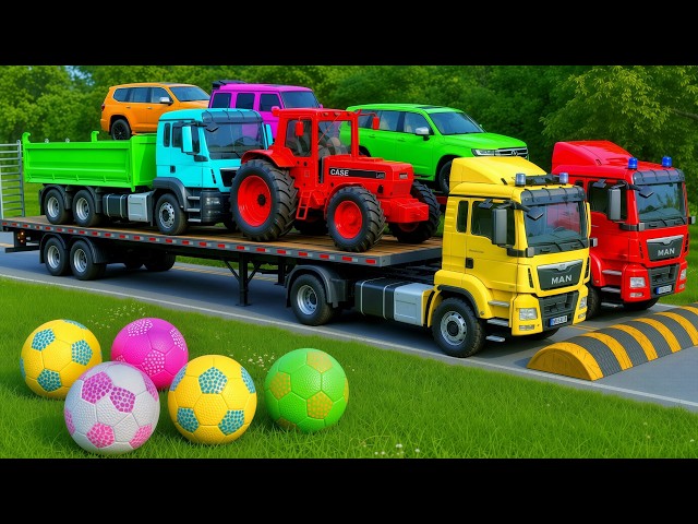 Flatbed Truck Mcqueen | Transportation with Truck - Pothole vs Car # - BeamNG.Drive