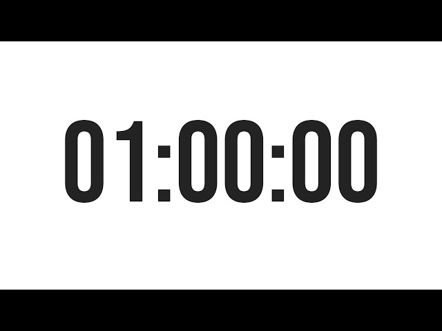 1 HOUR TIMER - COUNTDOWN TIMER (MINIMAL) - With Alarm