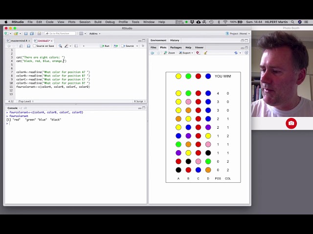 Learn to code 'Mastermind' in R Studio!