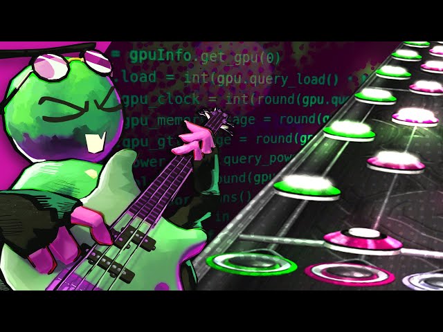 I made guitar hero with a real guitar...