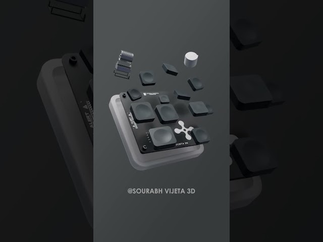 Custom Keyboard 3D Animation #blender #shorts #design