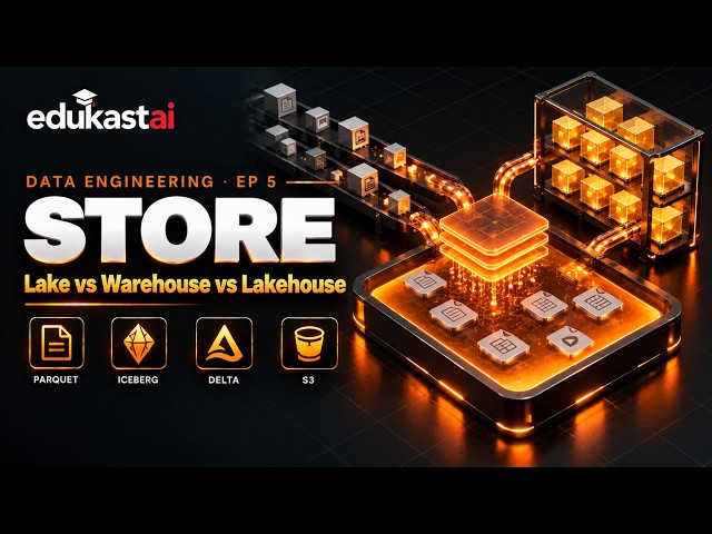 Data Lake vs Data Warehouse vs Lakehouse: Parquet, Iceberg, Delta | Data Engineering Ep 5