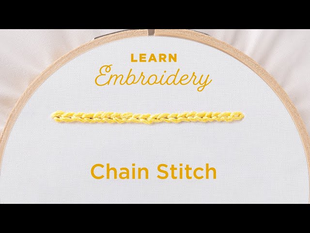 Embroidery 101:  How to Embroider a Chain Stitch