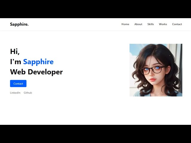 Portfolio Website using HTML & CSS