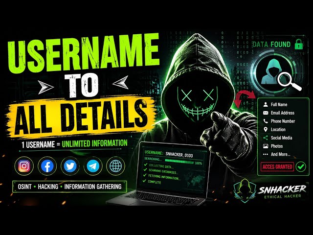 Username to Details | Find Public Information Using Username (OSINT Guide) | Ethical Hacking 2026