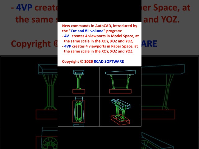 4V and 4VP, new commands in AutoCAD, introduced by the program "Cut and fill volume". #cadsoftware