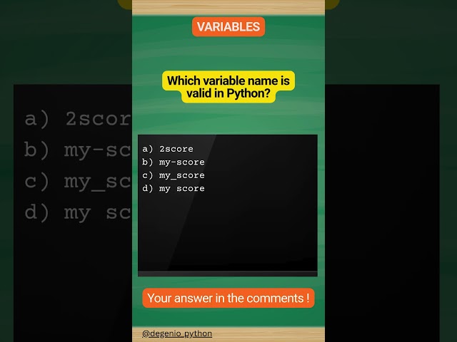 python quiz on variables 22