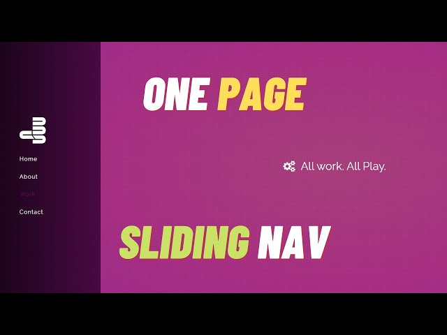 Free One page sliding navbar home page design Tutorial HTML CSS