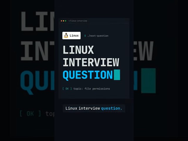 How Would You Answer This Linux Interview Question?