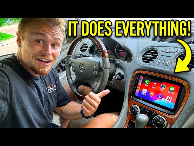 How To Install An Aftermarket Radio On Any Mercedes SL R230 | Seicane With D2B Fiber Optics