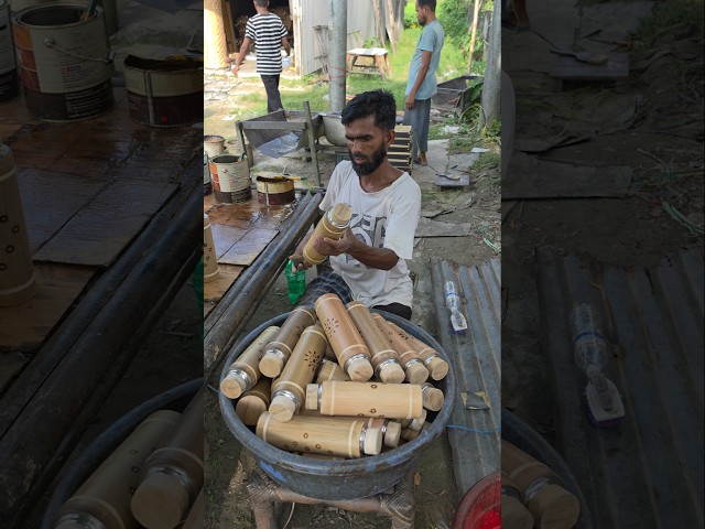 Amazing Bamboo Water Bottle Making Process #shorts