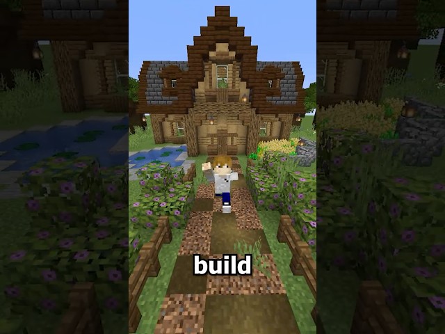 How to Build a BEAUTIFUL Roof in Minecraft! (Gambrel/A-frame Tutorial) #minecraft #building