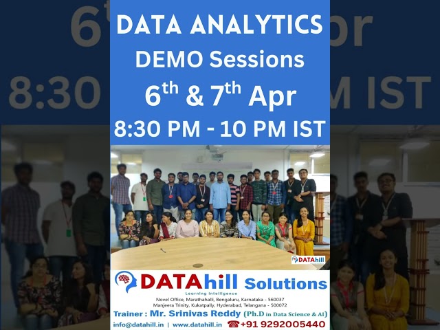 DATA Analytics Demo Sessions