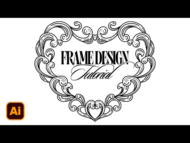 How to Create a Symmetrical Ornamental Frame in Adobe Illustrator | Illustrator Tutorial