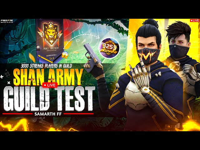 Shan ARmy Guild Streak || Free Fire Live🔴