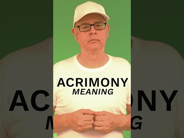 What does 'acrimony' mean?  (Learn English words)  #english #learnenglish #mrduncan