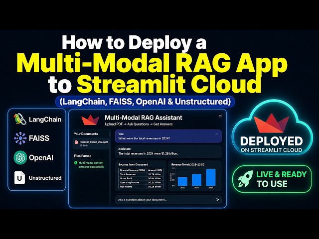 How to Deploy a Multi-Modal RAG App to Streamlit Cloud (LangChain, FAISS, OpenAI & Unstructured)